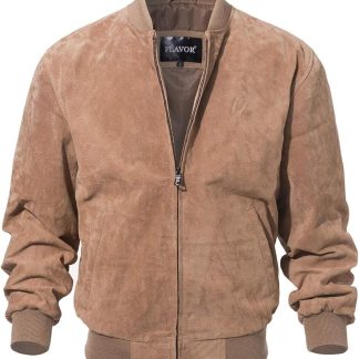 Leather Baseball Jacket Vintage Suede Pigskin image 1