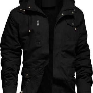 Winter Jacket Military Jacket Fleece Lined Warm Cargo image 1